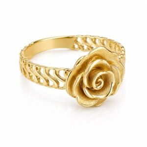 44cdfb4a-714a-4351-0b88-08df02b766ae.jpg Anillo Rosa Borde Trenzado 10k Size 7 Weight 3.1gr