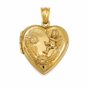 45624bd2-a272-4d5c-d5e0-08def3dc224f.jpg Dije Mini Corazon Puffed Pink Angel Book 14k Weight 2.6gr