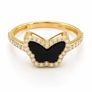 4681569f-79d4-4ed1-ec8a-08def9ae97e5.jpg Anillo Mariposa Black Pave 14k Weight 2.1gr Size 7