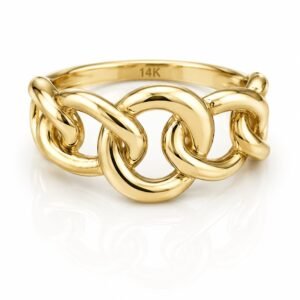 Anillo Princesa Eslabones 14k Weight 2.6gr Size 8