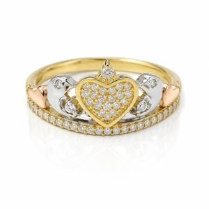 Anillo Princess Corazon Corona 14k Weight 2.4gr Size 6