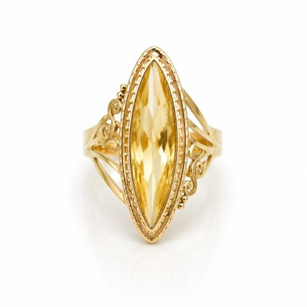 Anillo Oval Fancy Piedra morado/amarillo/blanco 10k Size 7 Weight 5.5gr