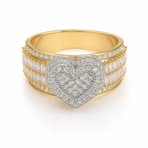 53dfde8c-716b-4813-00fa-08def62c3371.jpg Anillo Corte Princesa Corazon Full CZ 14k Size 8 Weight 4.5gr