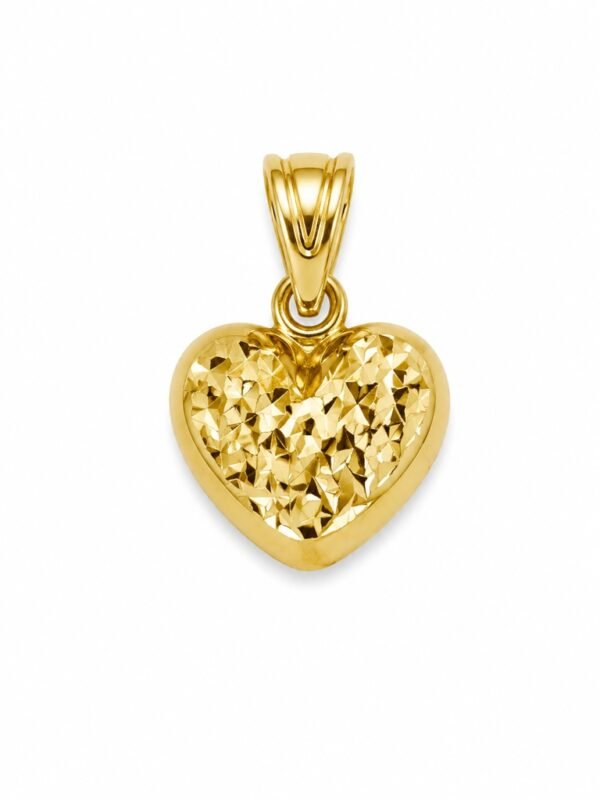DijeMini Corazon Textura 14K Size  Weight 1.7gr