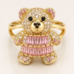 54c07f27-2383-48ec-0b6a-08df02b766ae.jpg Anillo Oso Rosa Full CZ 10k Size Weight 3.6gr