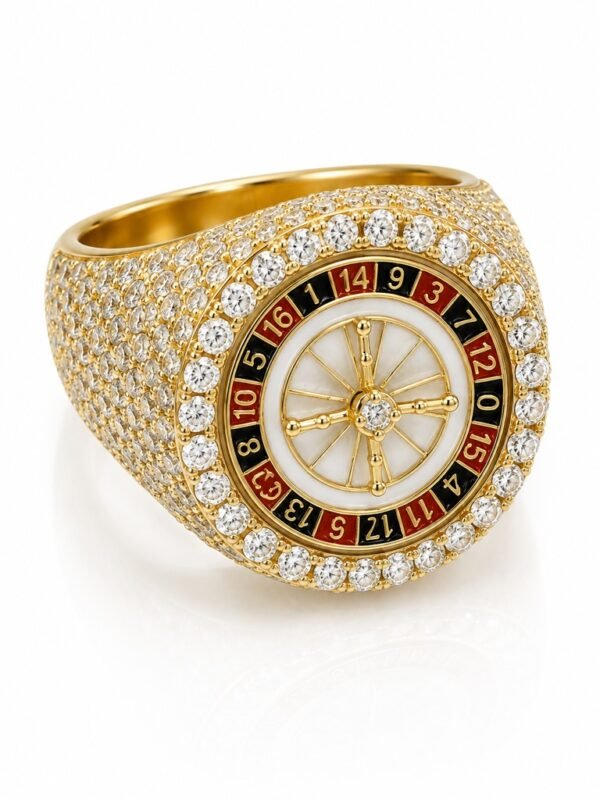 Anillo De Hombre Casino Roulette Movil 10k Size 10 Weight 8gr
