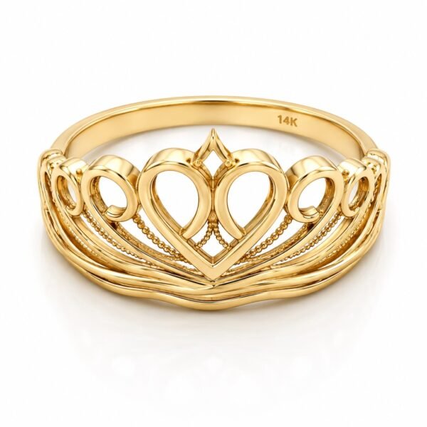 Anillo  Corona Princesa 14k Size 8 Weight 2gr