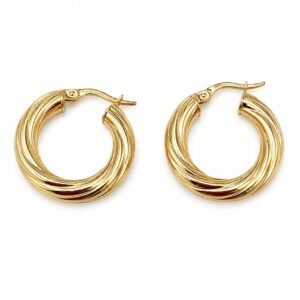 argollas Torcidas Pulidas Rose 10k Size 2 x 4mm Weight 2.2gr