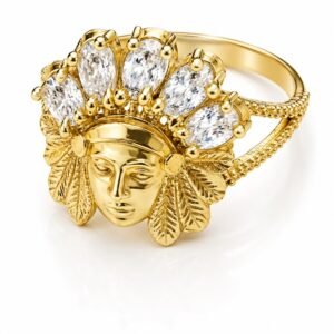 5ce850ff-441a-4e19-ec47-08def9ae97e5.jpg Anillo Mujer Cabeza Indio 14K Size 6.5 Weight 2.7gr