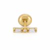 Piercing  Arco CZ/Palo Pave 14k