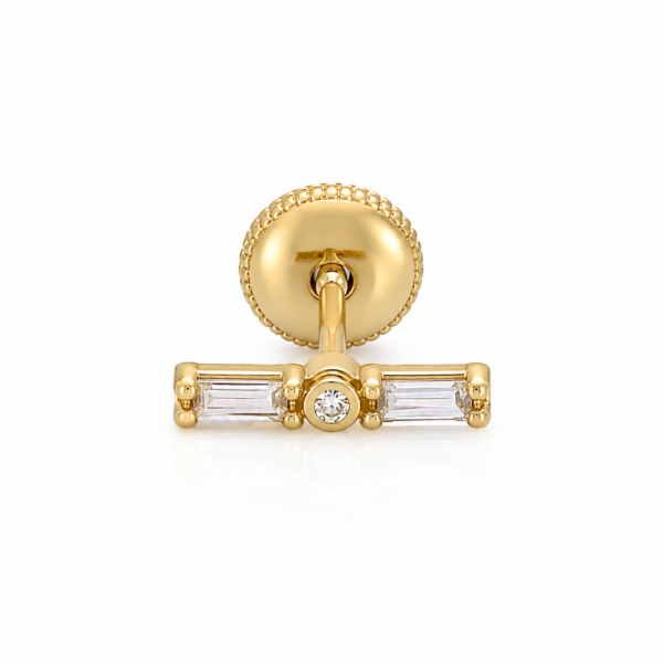 Piercing  Arco CZ/Palo Pave 14k