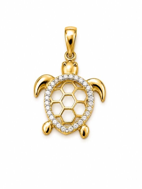 Dije Tortuga cz 14k Weight 0.9gr