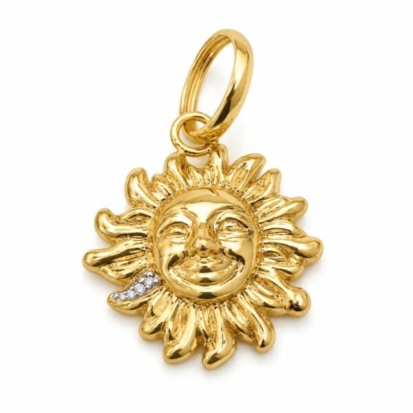 Dije Sol Con Cara Rose 14K Weight 4.8gr