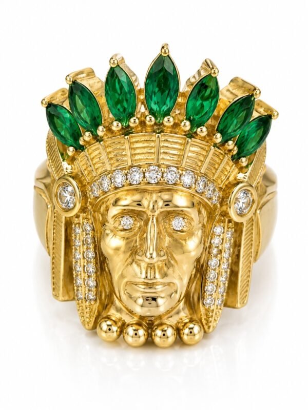 Anillo  Hombre Indio 10k Size 11 Weight 9.6gr