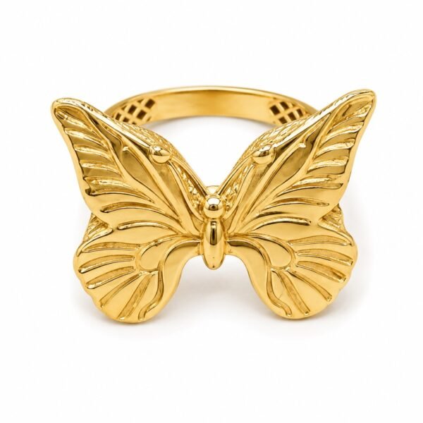 Anillo Mariposa Rose 10k Size 8 Weight 3.6gr