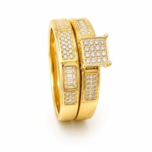 Anillo Duo Matrimonio 10k Size 7 Weight 6.6gr