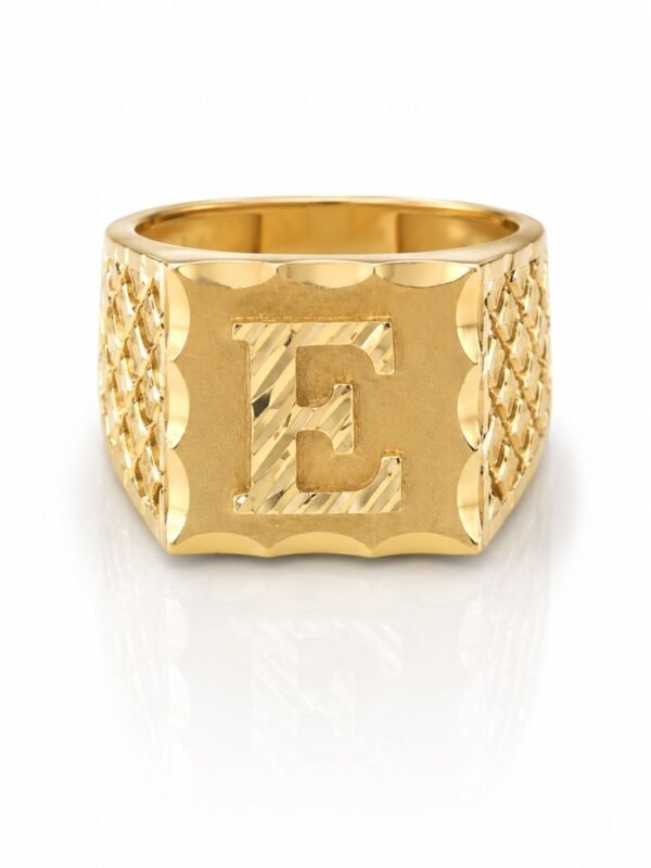Anillo De Hombre Letra E 10k Size 9 Weight 4.4gr