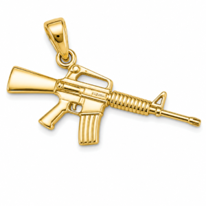 Dije Arma Metralladora 14k Weight 2.3gr