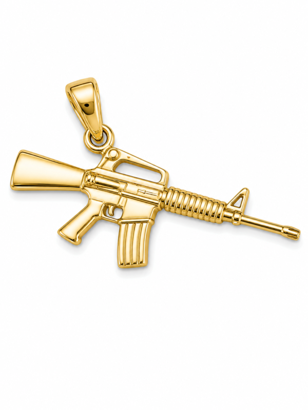 Dije Arma Metralladora 14k Weight 2.3gr