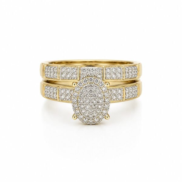 Anillo Duo Matrimonio 14k DIA Size 7'' Weight 4gr/0.26CT7''
