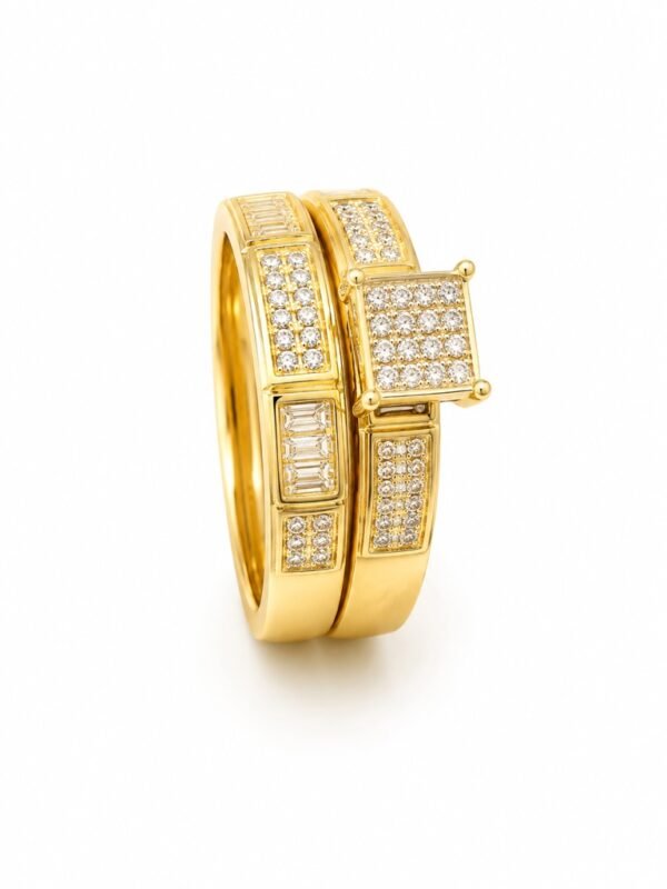 Anillo Duo Matrimonio CZ 10k Size 6 Weight 6.5gr