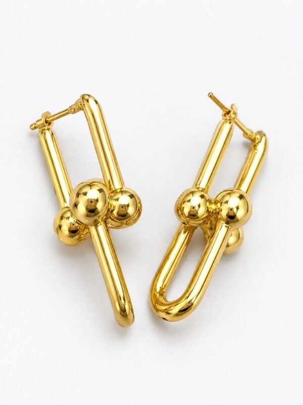Aretes Moderno Paperclip 14k Weight 4.9gr