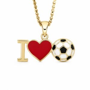 Dije I Love Futbol 14k Weight 1.3gr
