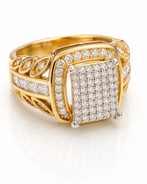 Anillo Engagment Corte Princesa 14k Size 6'' Weight 6.5gr