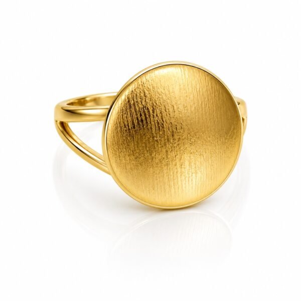 Anillo Placa Circulo 14k Weight 2.8gr Size 8.5