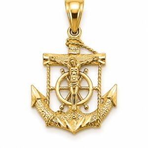 77115696-4743-4b6c-6013-08def2f21793.jpg Dije Mini Ancla Timon Jesucristo 14k Weight 1.7gr