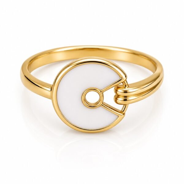 Anillo Blanco Donut 14k Weight 2.3gr Size 7''