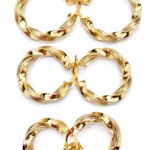 Argollas Torcidas Elegantes Lineas R 10k Size 4 Weight 3.6gr