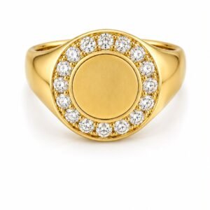 7a53670f-9e09-4168-0bd6-08df02b766ae.jpeg Anillo Hombre Sello CZ 1k Size 10 Weight 2.9gr