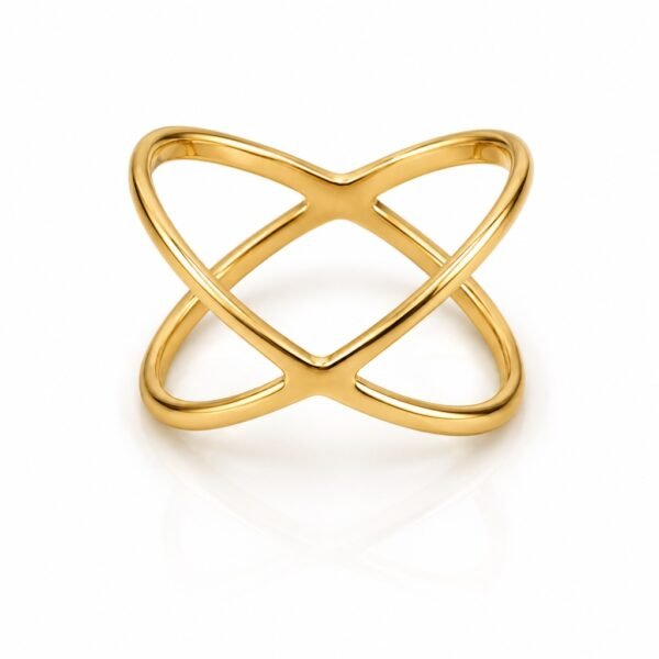 Anillo Fancy Geometrico X10K Weight 1.5gr Size 6.5