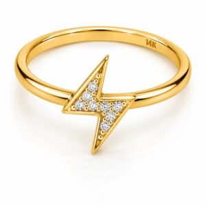 Anillo Rayo 14k Size 7.5 Weight 1.6gr