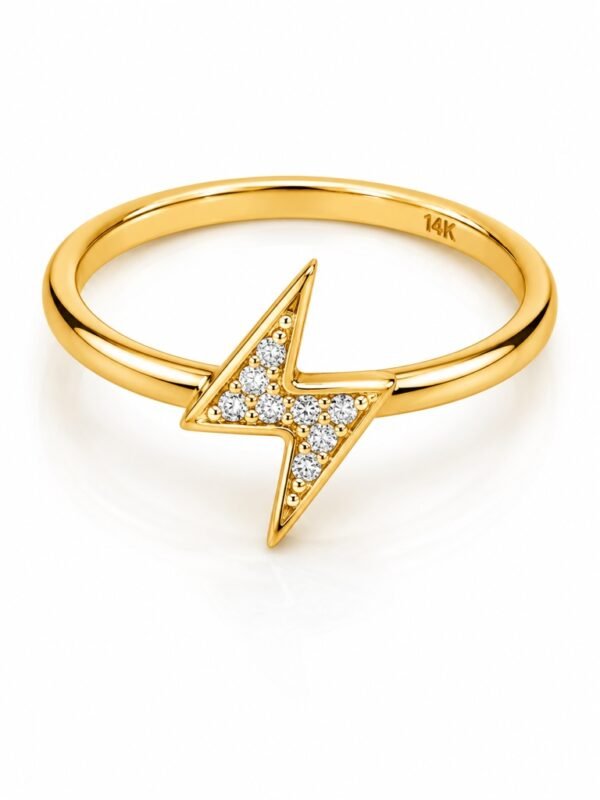 Anillo Rayo 14k Size 7.5 Weight 1.6gr