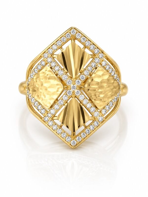 Anillo Fancy CZ 14k Size 7.5 Weight 3.8gr