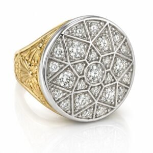 810c3f6f-eeaf-4fde-7944-08df03768314.jpg Anillo De Hombre Big Oro Blanco Roseta 10k Size 12 Weight 19gr