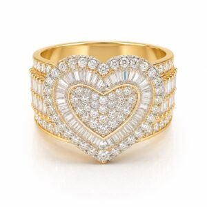 81584254-b54f-40bc-00fc-08def62c3371.jpg Anillo Corte Princesa Corazon Full CZ 14k Size 8 Weight 6.9gr