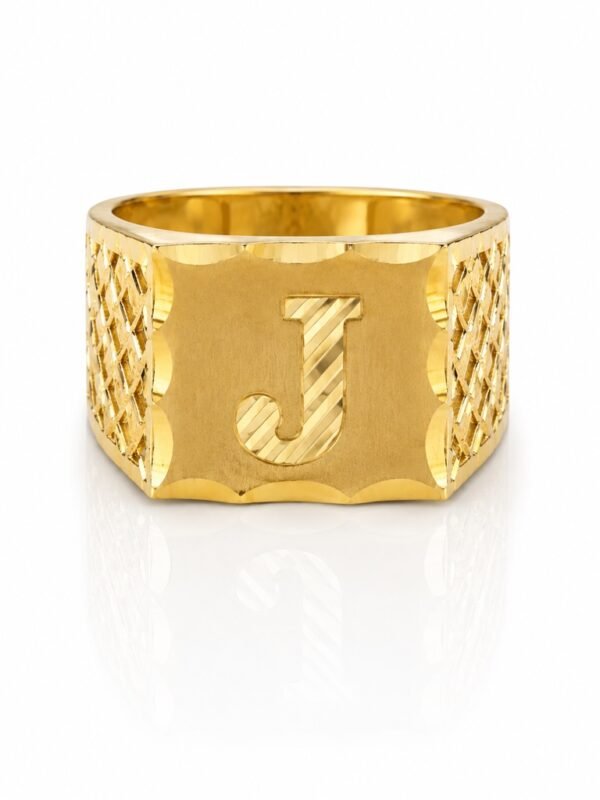 Anillo De Hombre Letra J 10k Size 8.5 Weight 4.3gr