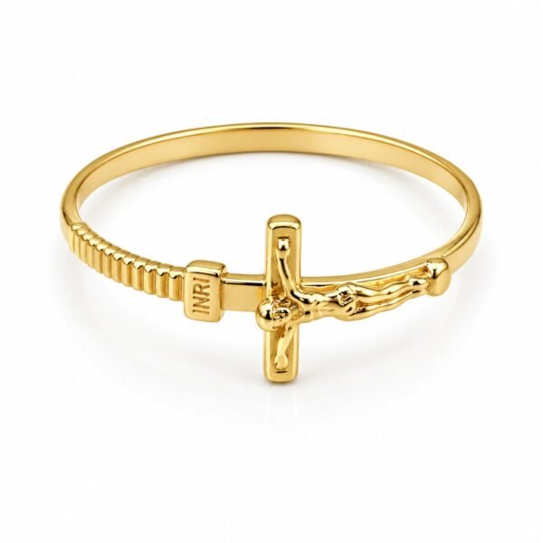 Anillo Mini Crucifijo Horizontal 10k Size Weight 0.8gr