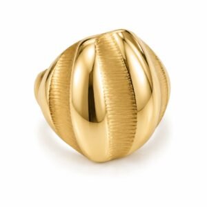 Anillo Mujer Concha Textura Rose 10k Size 10 Weight 3.9gr