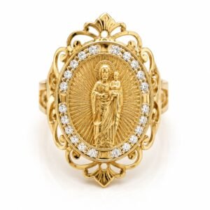 889a9b7a-c0ad-4637-7bc6-08df03768314.jpg Anillo San Judas 3C CZ 14k Weight 3.4gr Size 8.5''