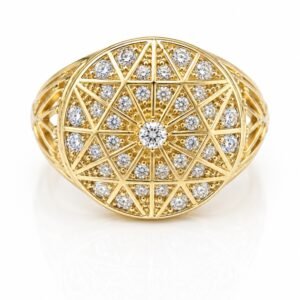 890a7fe8-d4b6-4bf7-79ab-08df03768314.jpg Anillo Hombre Rosetta Redondo CZ 10k Size 12 Weight 5.3gr