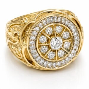 8a1e12a1-0b0c-4f91-797b-08df03768314.jpg Anillo Hombre Rosetta Pave CZ 10k Size 10 Weight 10.5gr