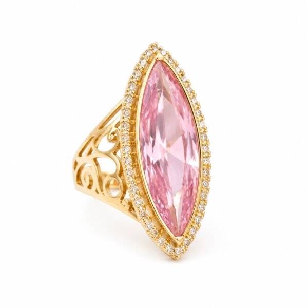 Anillo Piedra Rosada Roxi 10K Size 8 Weight 5.6gr