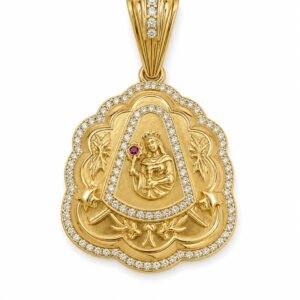 8ff3bc87-d533-47f1-d5e9-08def3dc224f.jpg Dije St. Barbabra Puff Borde CZ 14k Weight 5.2gr