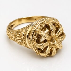 90dfb3e6-11fc-439c-79a8-08df03768314.jpg Anillo Hombre Estilo Corona CZ 10k Size 10 Weight 6gr