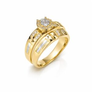 910e0812-c077-4617-5fa6-08def2f21793.jpg Anillo Duo Compromiso Elegant CZ Forever 10k Size 7 Weight 4.4gr K76600D