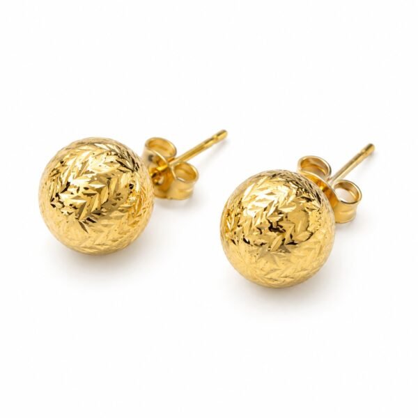Pedientes Dormilona Textura 14k Weight 0.5gr